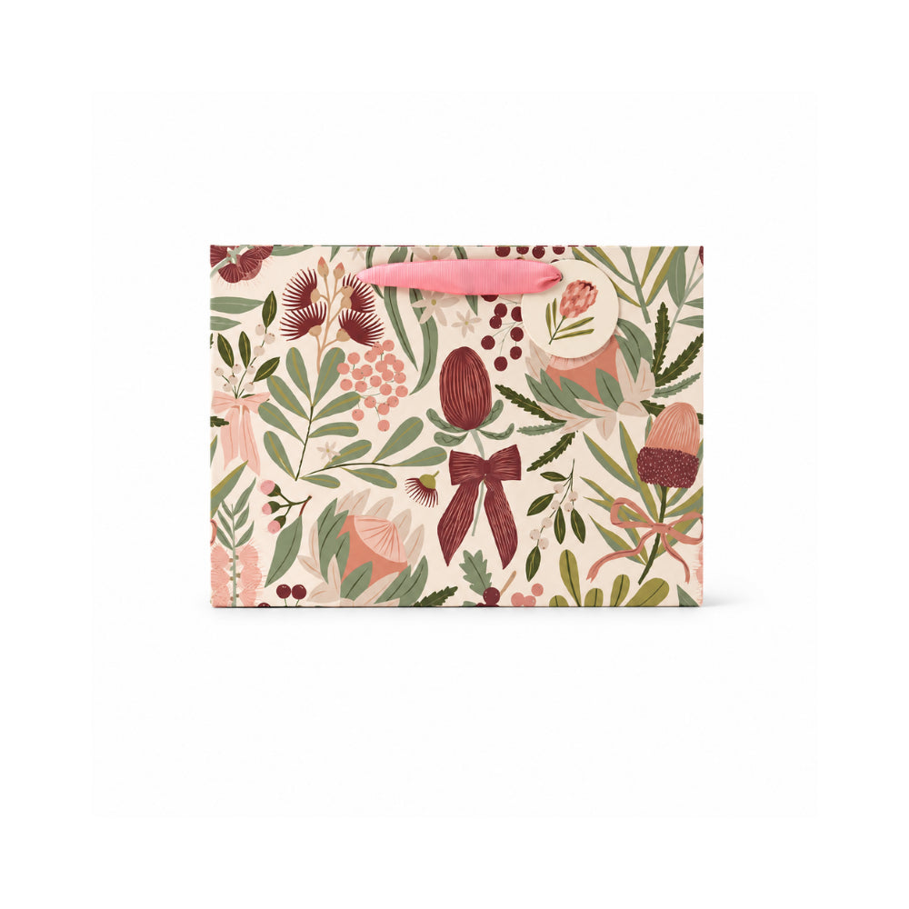 Christmas Medium Gift Bag - BERRY FLORA